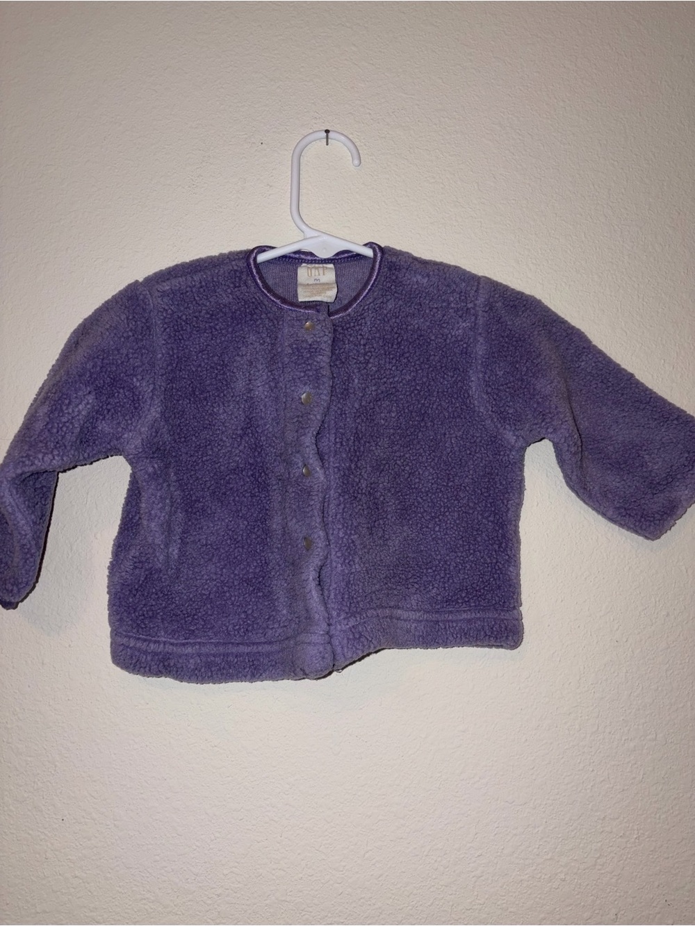 Vintage GAP Lavender Sherpa Snap-Front Baby Jacket